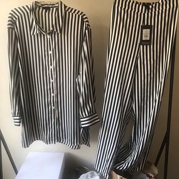 NWT WHO WHAT WEAR STRIPE WIDE LEG PANT - Picture 4 of 4